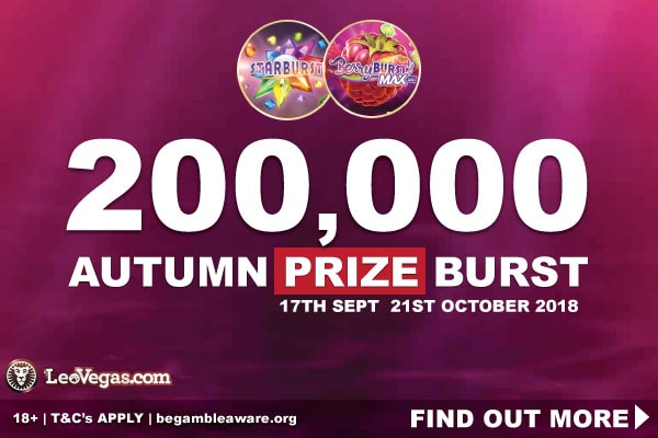 LeoVegas Casino 200K Autumn Prize Burst