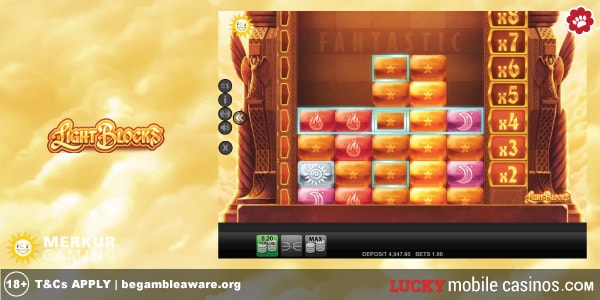 Light Blocks Slot Machine With Multipliers