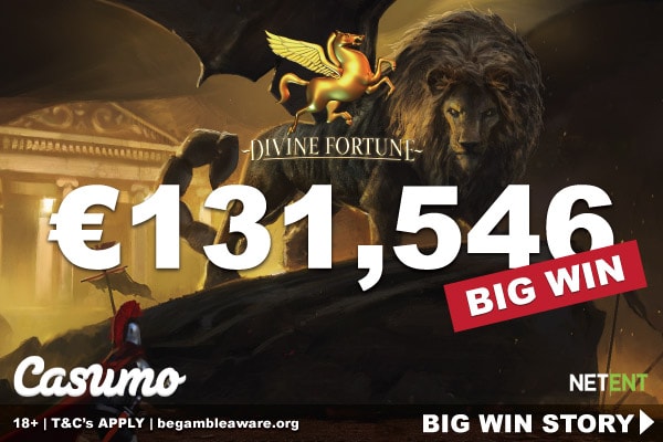 Casumo Casino Divine Fortune Jackpot Slot Win