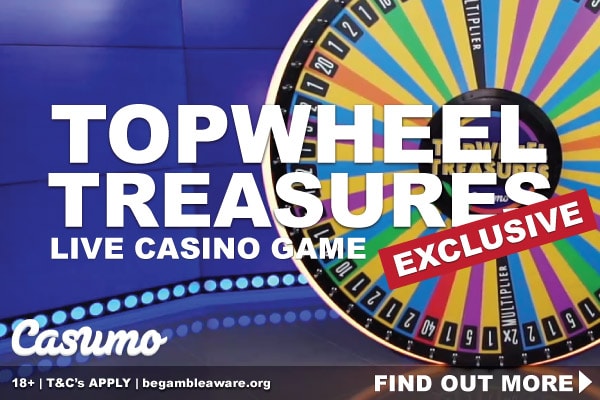 Exclusive Topwheel Treasures Live Casino Game At Casumo