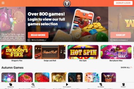 Leo Vegas UK Casino on iPad