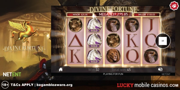 NetEnt Divine Fortune Jackpot Slot Win
