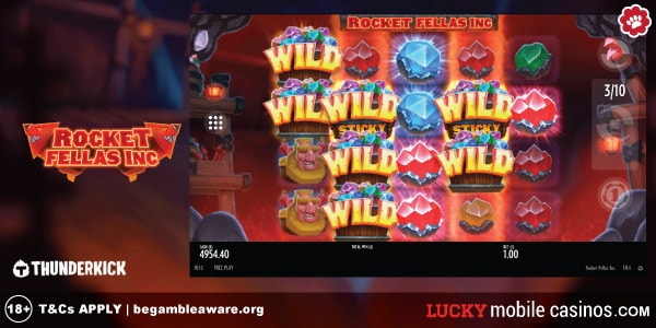 Thunderkick Rocket Fellas Inc Mobile Slot Game