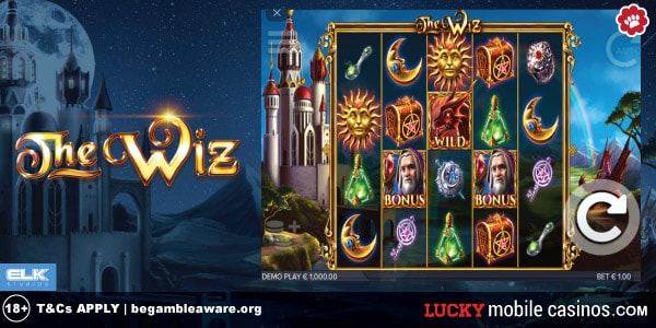 Elk Studios The Wiz Mobile Slot Machine