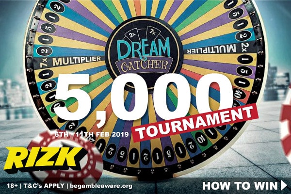 Win A Share of 5,000 In The Dream Catcher Tournament