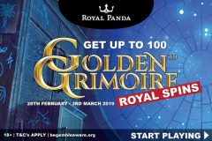 Get Your Royal Panda Casino Golden Grimoire Slot Free Spins
