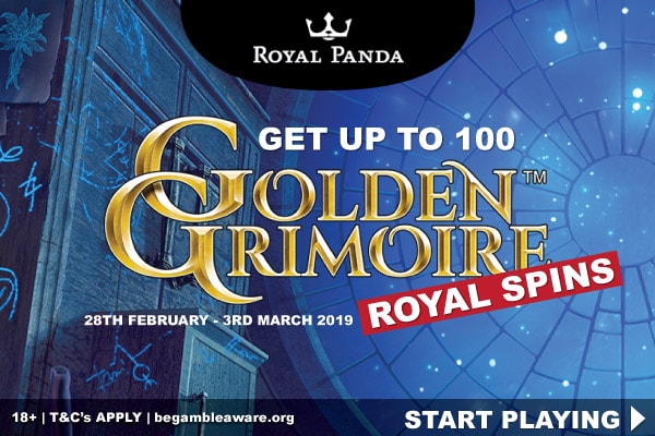 Get Your Royal Panda Casino Golden Grimoire Slot Free Spins