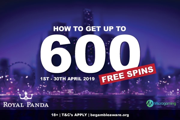 Get Up To 600 Free Spins At Royal Panda Casino In April