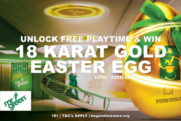 Win Gold Egg & Unlock Free Spin Time At Mr Green Mobile Casino