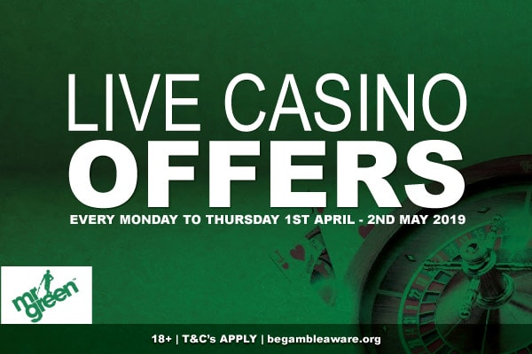 Live Casino Offers At Mr Green In April