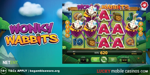 NetEntertainment Wonky Wabbits Slot Win