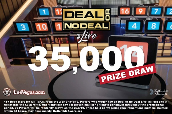 LeoVegas Casino Deal Or No Deal Live Draw