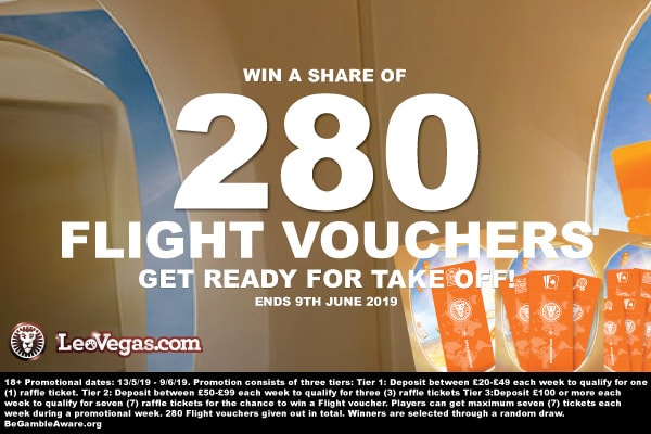 Win Flight Vouchers In The Latest LeoVegas Casino Promo