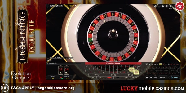 Lightning Roulette In Game Wheel