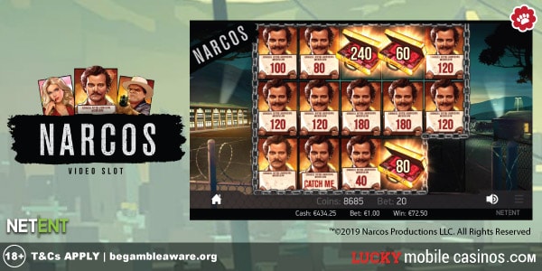 Narcos Video Slot On Mobile With Bonus