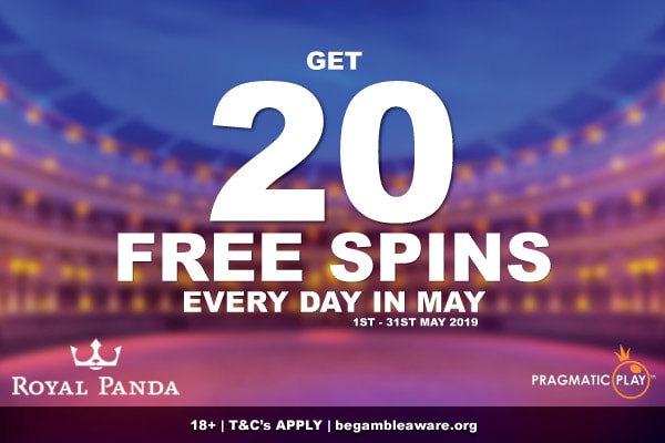Get Royal Panda Free Spins Every Day In May