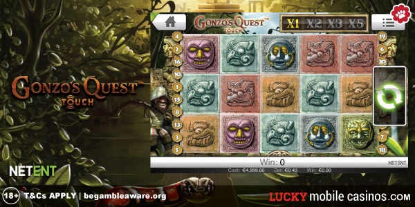 NetEnt Gonzo's Quest Touch Video Slot