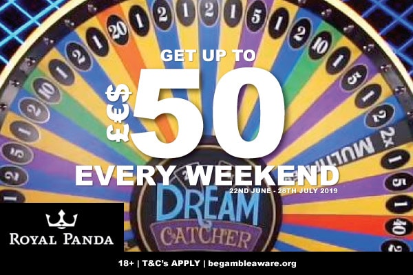 Get Up to 50 Every Weekend At Royal Panda Mobile Casino