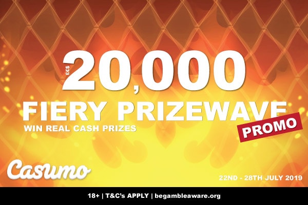 Casumo Mobile Casino Fiery Prizewave Promotion
