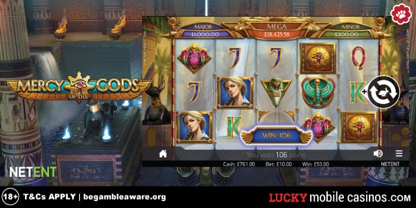 NetEnt Mercy of the Gods Slot Machine On iPad