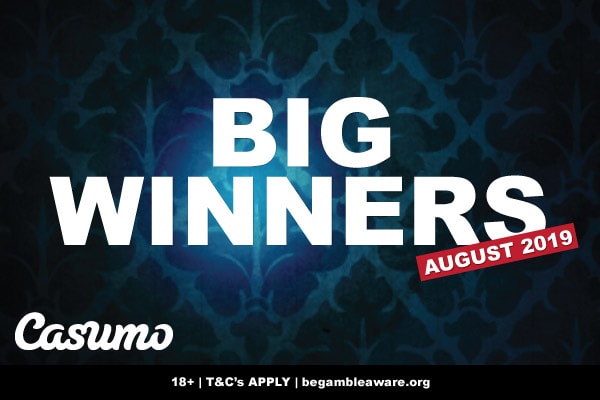 Casumo Casino Slots Big Winner In August 2019