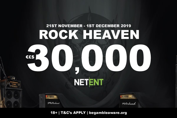 Join In The 30K NetEnt Casino Rock Heaven Promo