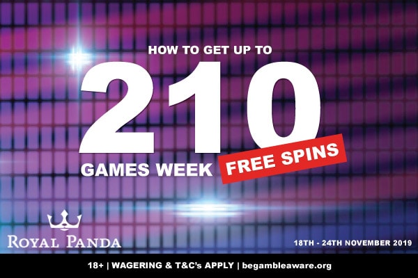 Get Your Royal Panda Free Spins In Games Week