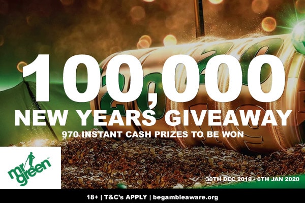 100,000 Mr Green Casino Real Money Giveaway