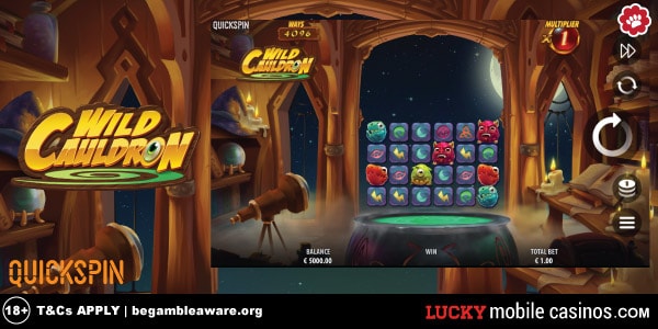 Quickspin Wild Cauldron Mobile Slot Machine