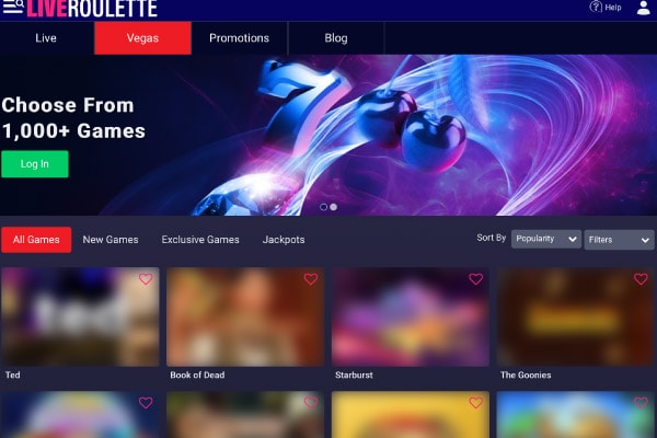 LiveRoulette Casino Slots