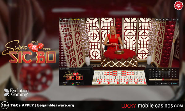 Super Sic Bo Live Casino Game