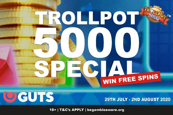 GUTS Casino Trollpot 5000 Free Spins Promotion