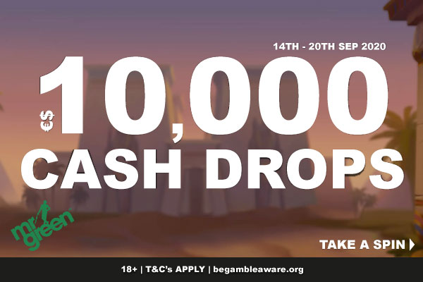 Mr Green Casino Offers 10K Cash Drops