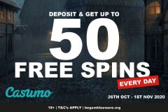 Get Casumo Free Spins Every Day This Week
