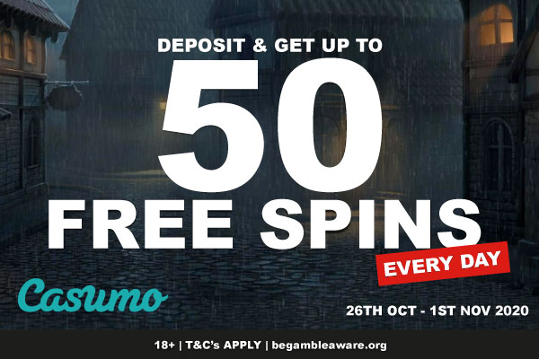 Get Casumo Free Spins Every Day This Week