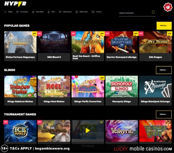 Hyper Casino Games Collection Example