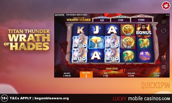 Quickspin Titan Thunder Wrath of Hades Slot Machine