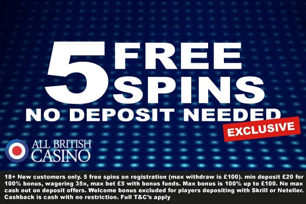 Get You All British Casino Free Spins Exclusive Bonus