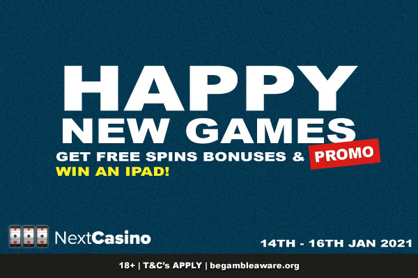 NextCasino New Games Promotion - Get Free Spins & Win an iPad