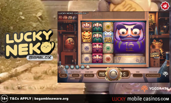 Yggdrasil Lucky Neko Gigablox Slot Game With Mega Symbols