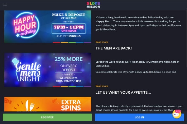 SlotsMillion Casino Promotions