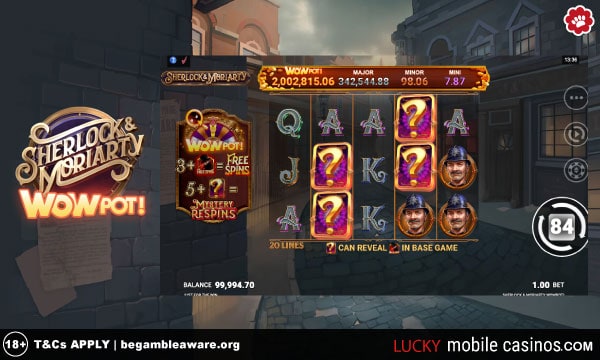 Sherlock & Moriarty WowPot Slot Online