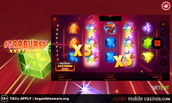 NetEnt Starburst XXXtreme Mobile Slot Game