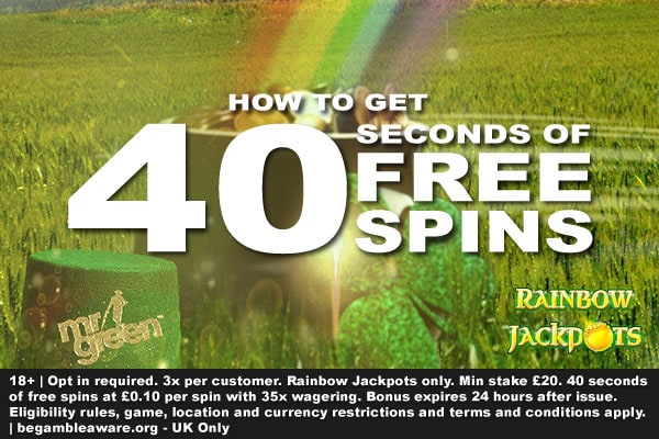 Get Mr Green Mobile Casino Free Spins on Rainbow Jackpots