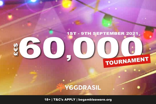 60K Yggdrasil Slots Tournament -Join In Sept 2021