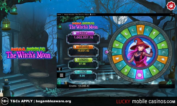The Witch's Moon Slot Jackpot Wheel
