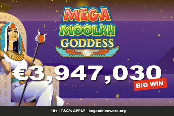 Microgaming Mega Moolah Goddess Slot Big Win
