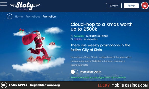 Sloty Casino Christmas Promotion