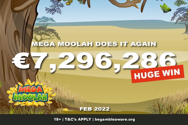 Feb 2022 - Original Mega Moolah Slot Huge Win