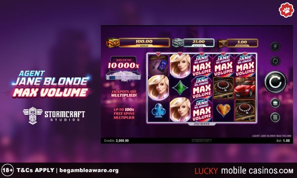 Stormcraft Studios Agent Jane Blonde Max Volume Slot